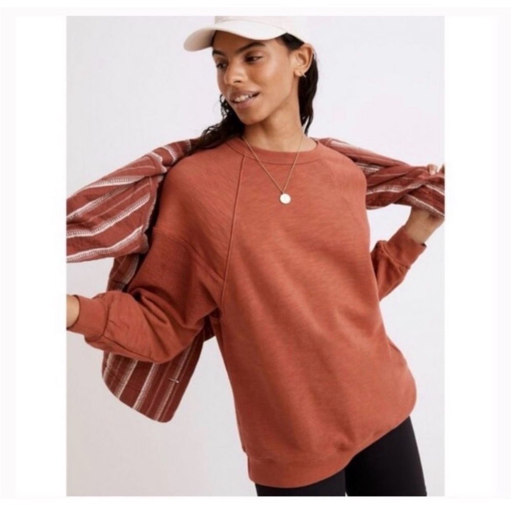 MADEWELL Burnt Orange Boho Crewneck Sweatshirt - Picture 2 of 11